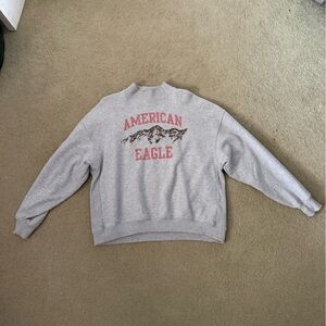 American Eagle Outfitters Light Gray Crewneck Sweater